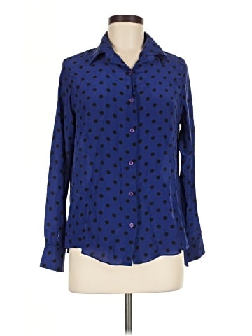 Zoe & Sam Long Sleeve Silk Top (view 1)