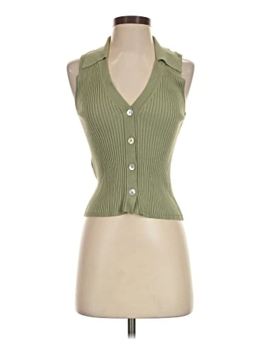 MNG Sleeveless Button-Down Shirt (view 1)