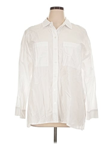 Madewell The Oversized Straight Hem Shirt in Signature Poplin (view 1)