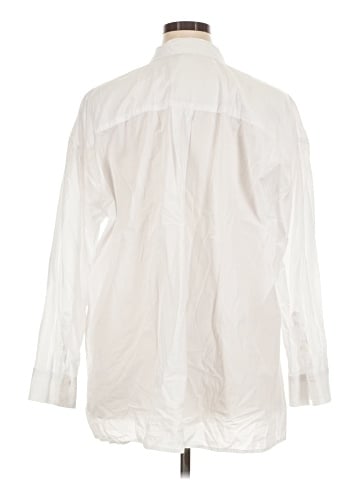 Madewell The Oversized Straight Hem Shirt in Signature Poplin (view 2)