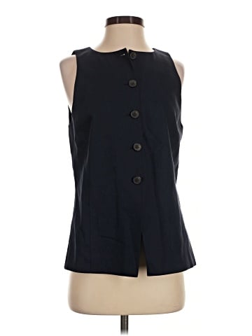 Madewell Crewneck Cutaway Vest in Drapey Twill (view 1)