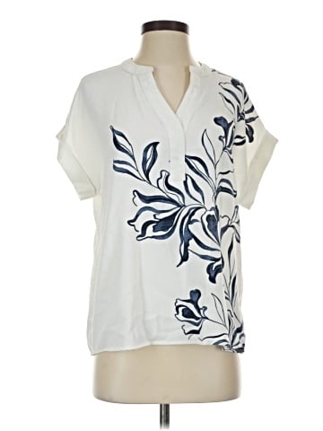 Como Black Short Sleeve Blouse (view 1)
