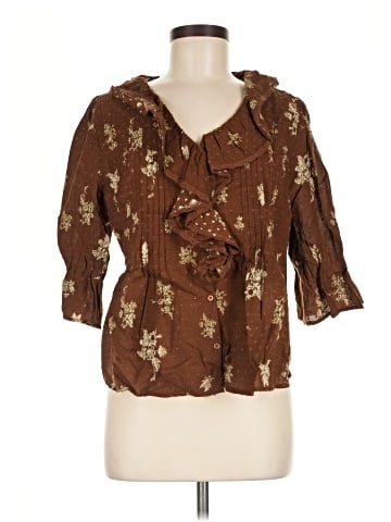 Ultra Pink 3/4 Sleeve Blouse (view 1)