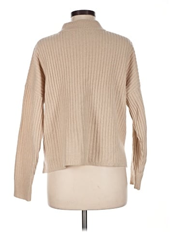 Madewell (Re)sourced Cashmere Ribbed Mockneck Pullover Sweater (view 2)