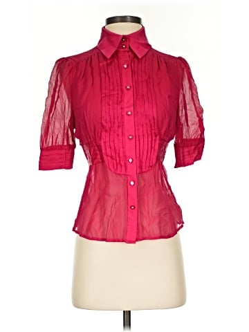 Bebe Short Sleeve Silk Top (view 1)