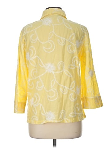 Draper's & Damon's 3/4 Sleeve Button-Down Shirt (view 2)