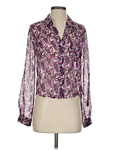 Diane von Furstenberg Long Sleeve Silk Top (view 1)