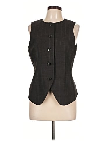 Madewell Single-Breasted Scoopneck Vest in Stripe (view 1)