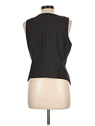 Madewell Single-Breasted Scoopneck Vest in Stripe (view 2)
