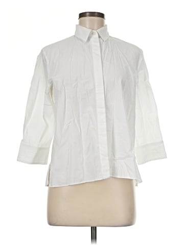 Zara 3/4 Sleeve Button-Down Shirt (view 1)