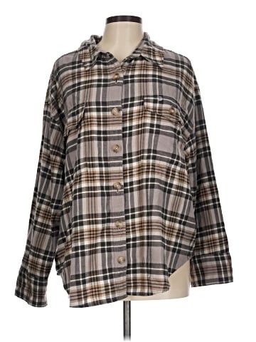 American Eagle Outfitters Long Sleeve Button-Down Shirt (view 1)
