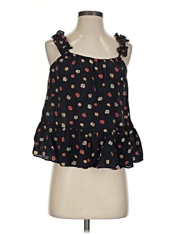 Madewell Silk Ruffle-Strap Cami Top in Confetti Floral (view 1)