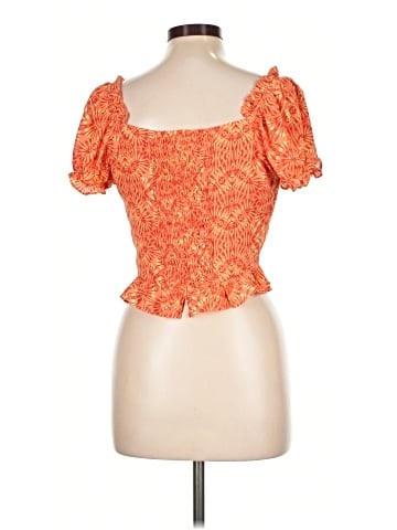 Aqua Short Sleeve Blouse (view 2)