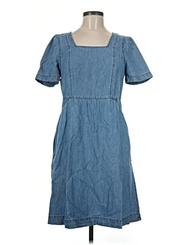 Madewell Denim Flutter-Sleeve Midi Dress in Amberley Wash (view 1)