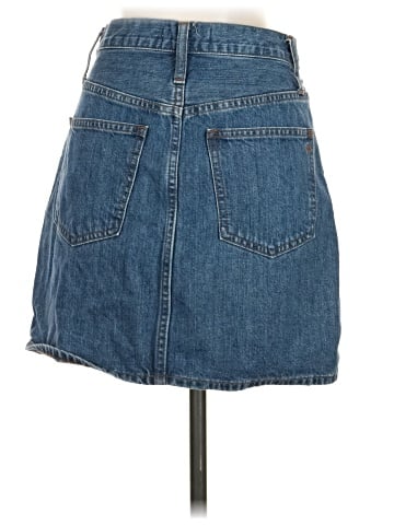 Madewell Rigid Denim Straight Mini Skirt in Haydel Wash: Tie-Waist Edition (view 2)