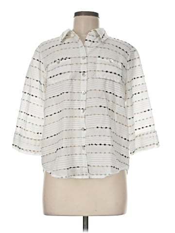Alfred Dunner 3/4 Sleeve Button-Down Shirt (view 1)