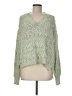 Pol 100% Polyester Tweed Green Pullover Sweater Size M - photo 1