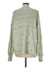 Pol 100% Polyester Tweed Green Pullover Sweater Size M - photo 2