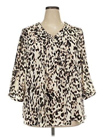 Rose + Olive 3/4 Sleeve Blouse (view 1)