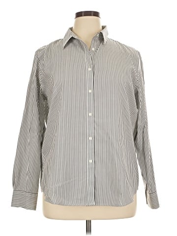 Jones New York Signature Long Sleeve Button-Down Shirt (view 1)