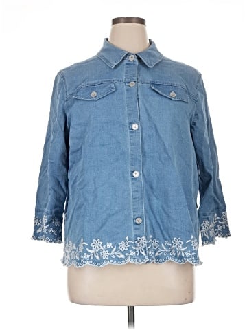 Alfred Dunner 3/4 Sleeve Button-Down Shirt (view 1)