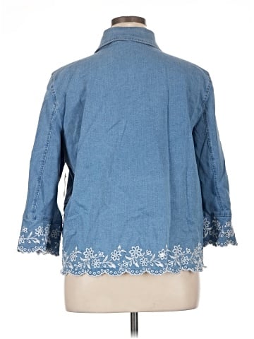 Alfred Dunner 3/4 Sleeve Button-Down Shirt (view 2)