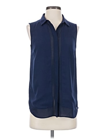 Halogen Sleeveless Button-Down Shirt (view 1)