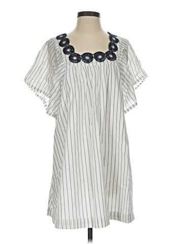 Madewell Embroidered Butterfly Dress in Stripe (view 1)