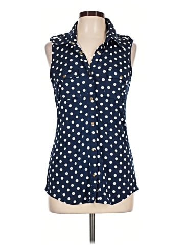 BCBGMAXAZRIA Sleeveless Button-Down Shirt (view 1)