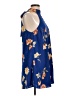 Lulus 100% Polyester Blue Sleeveless Blouse Size L - photo 4