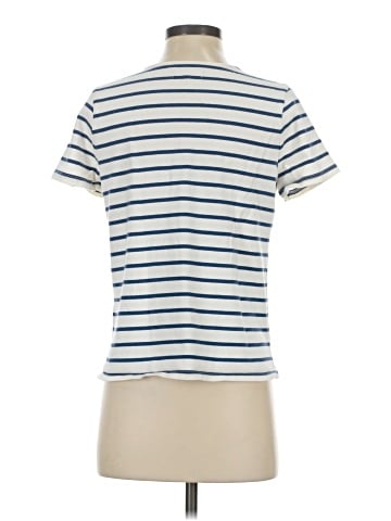Madewell Luxe Boxy-Crop Tee in Atmore Stripe (view 2)