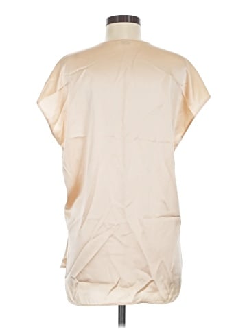 Vince. Short Sleeve Silk Top (view 2)