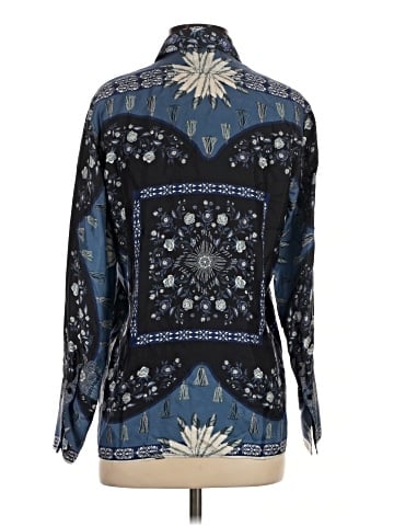 Sandro Long Sleeve Silk Top (view 2)