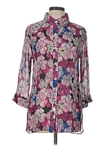 Chico's 3/4 Sleeve Silk Top (view 1)