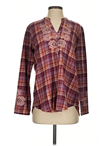 LOGO by Lori Goldstein Long Sleeve Blouse (view 1)