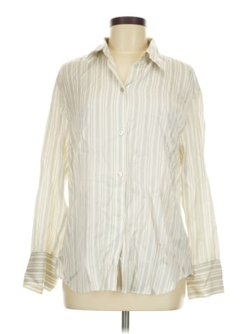 Vince. Long Sleeve Silk Top (view 1)