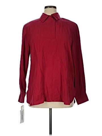 Carlisle Long Sleeve Silk Top (view 1)