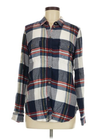 American Eagle Outfitters Long Sleeve Button-Down Shirt (view 1)