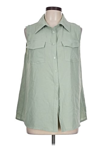 Unbranded Sleeveless Button-Down Shirt (view 1)