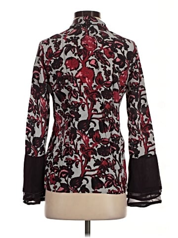 Donna Karan New York Long Sleeve Silk Top (view 2)