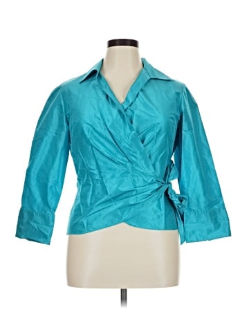 Lafayette 148 New York 3/4 Sleeve Silk Top (view 1)
