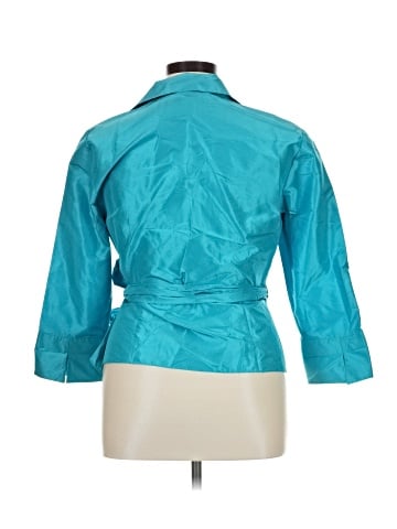 Lafayette 148 New York 3/4 Sleeve Silk Top (view 2)