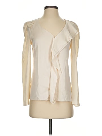 Elie Tahari Long Sleeve Silk Top (view 1)