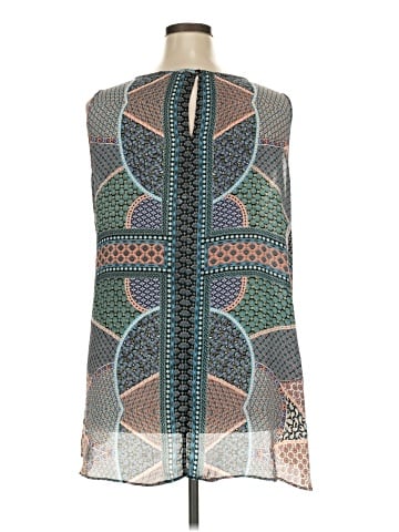 Rose + Olive Sleeveless Blouse (view 2)