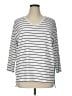 Chico's Stripes White Pullover Sweater Size XL - photo 1