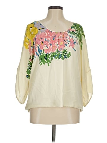 Tibi 3/4 Sleeve Silk Top (view 1)