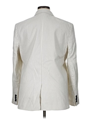 Madewell Relaxed Blazer in Pinstripe Linen Blend (view 2)