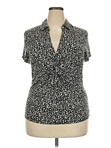 INC International Concepts Short Sleeve Blouse (view 1)