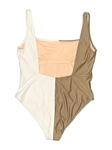 Madewell Madewell Second Wave Square-Neck Tank One-Piece Swimsuit in Colorblock (view 2)