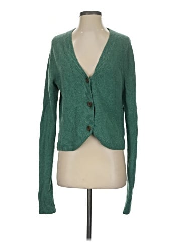 Madewell Haskell Crop Cardigan Sweater in Coziest Textured Yarn (view 1)